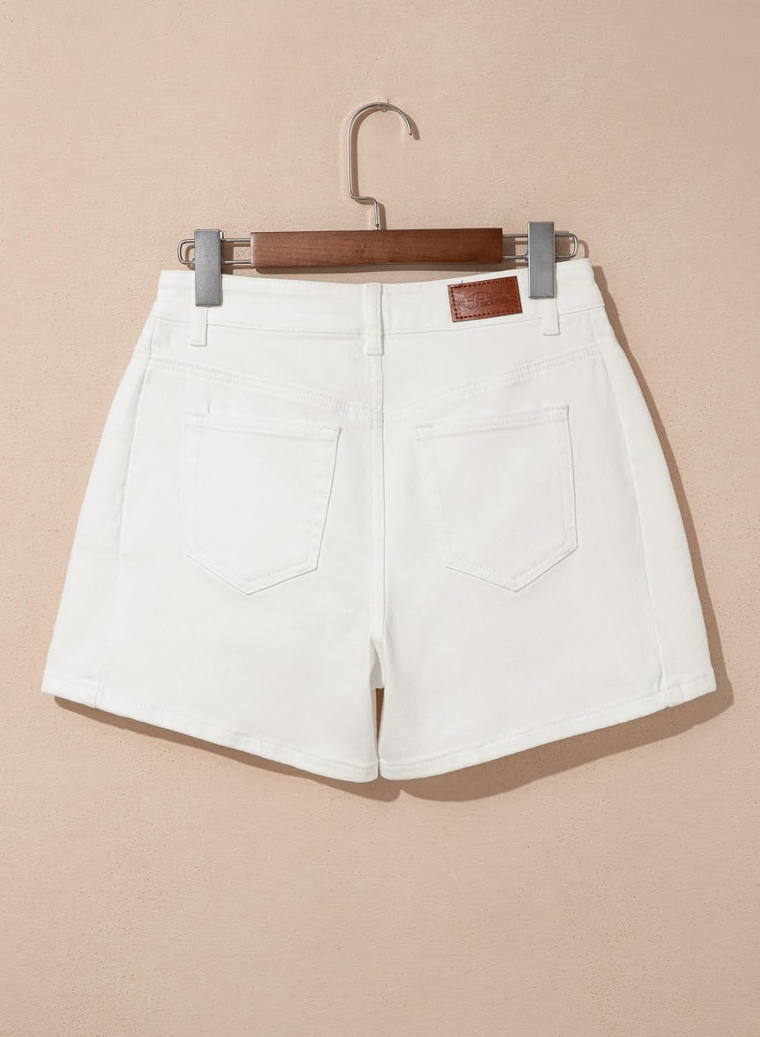 Sidefeel Women's Jean Shorts High Waisted Stretchy Casual Side Seam Denim Shorts
