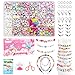 Produktbild Amteker Bastelset Kinder, Perlen Zum Auffädeln Geschenke für Mädchen, Armbänder Selber Machen Geburtstagsgeschenk für Mädchen 24 Farben, Kinderschmuck Basteln Geschenk Mädchen 4 5 6 7 8 9 Jahre