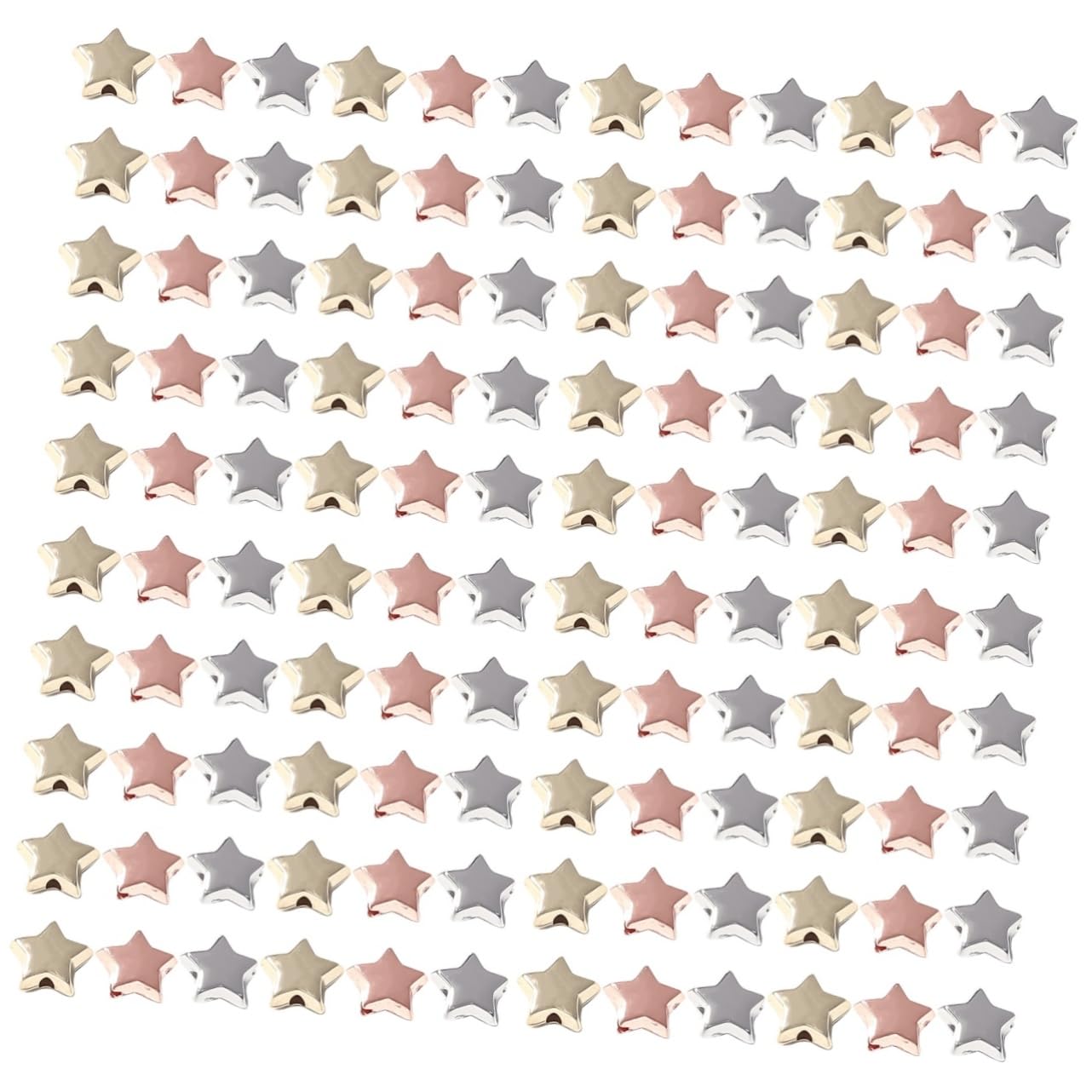 Lurrose 1200piezas Bolas Espaciadoras De Estrella Para Joyería De Abalorios De Diseño Estrella Para Pulseras y Collares Surtidos Manualidades Creativas