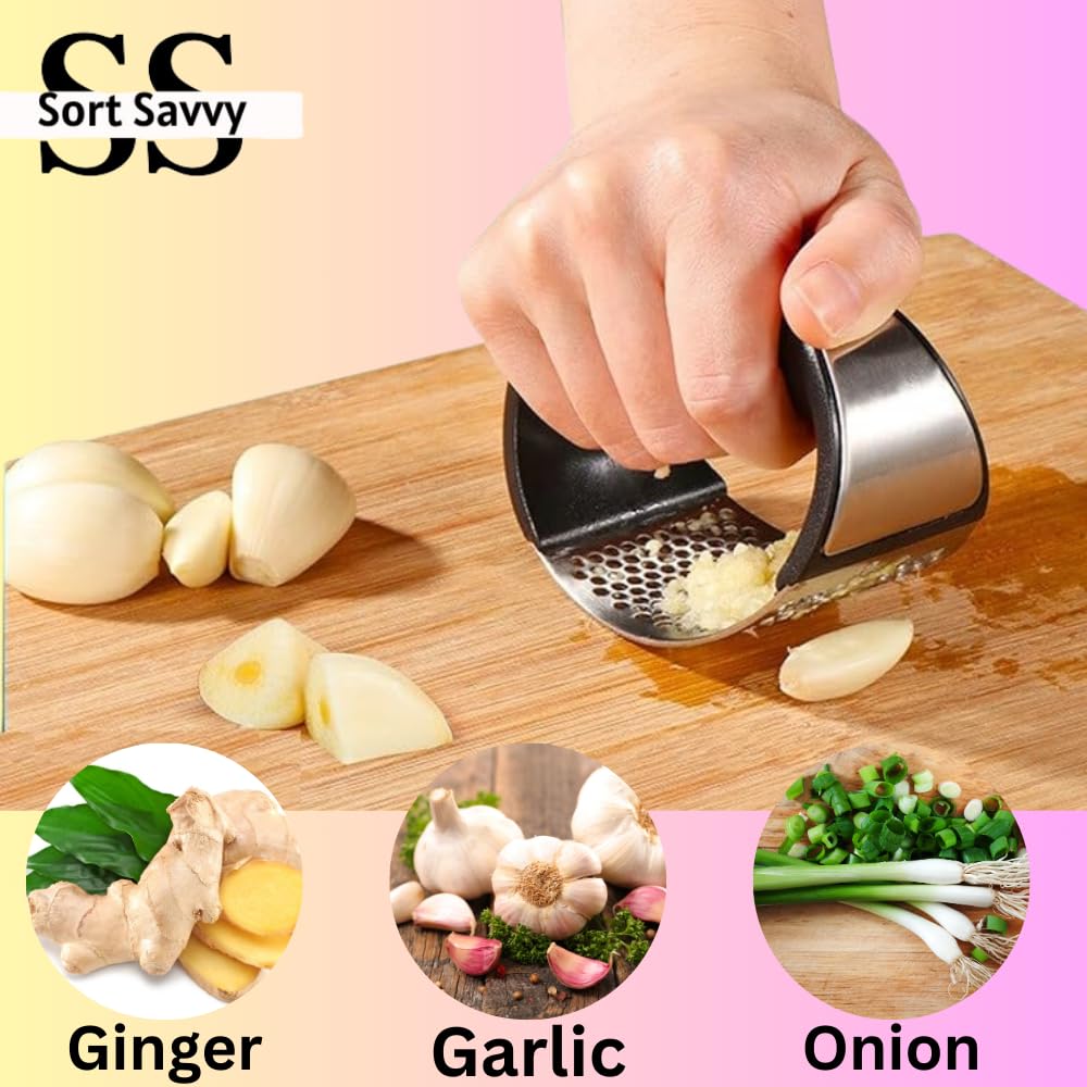 Presse-ail De Cuisine Professionnelle, Hachoir à Ail Broyeur De Gingembre, Presse-à Usage Intensif, Broyeur D'ail, Hachoir à Convivial, Facile à Nettoyer Et Durable, Garlic Crusher