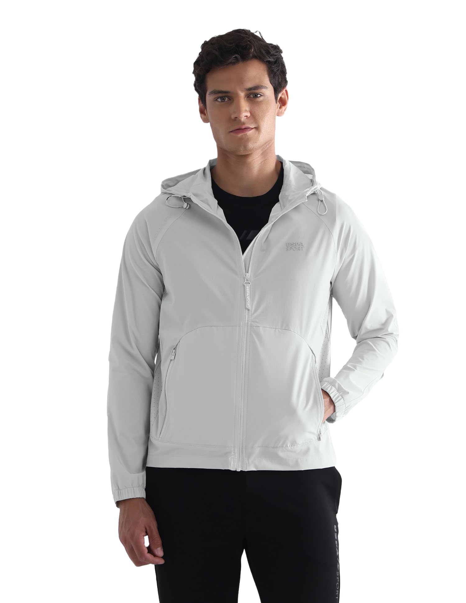 u.s. polo assn. Uspa active sports men's solid hooded active jacket-picture-47