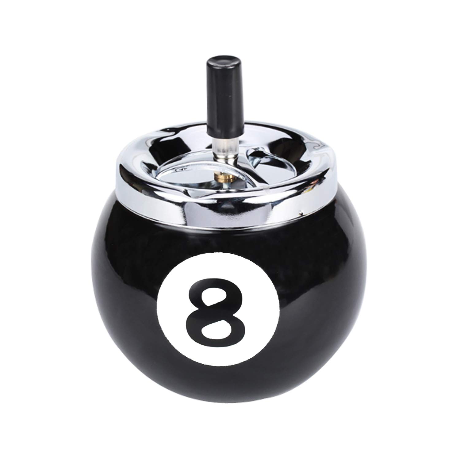 Dosela Creative Cigarette Ashtray No.8 Billiards Ball Ashtray Metal Smoking  AshTray with Push-on rotary cover for Indoor or Outdoor Use : Amazon.ae:  Health
