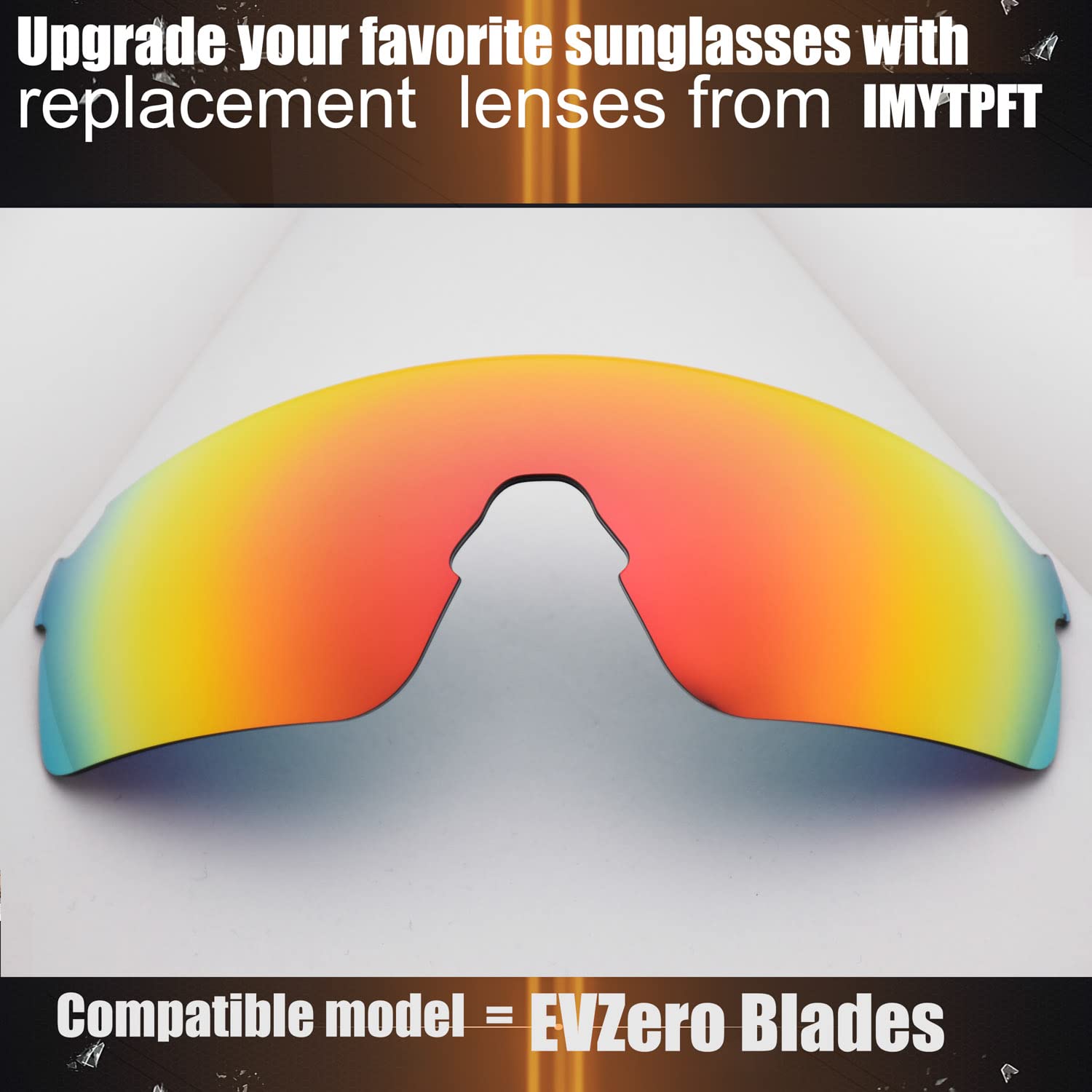 2 kompatible Ersatzklingen für Oakleys EVZero rot polarisiert, rot, Einheitsgröße