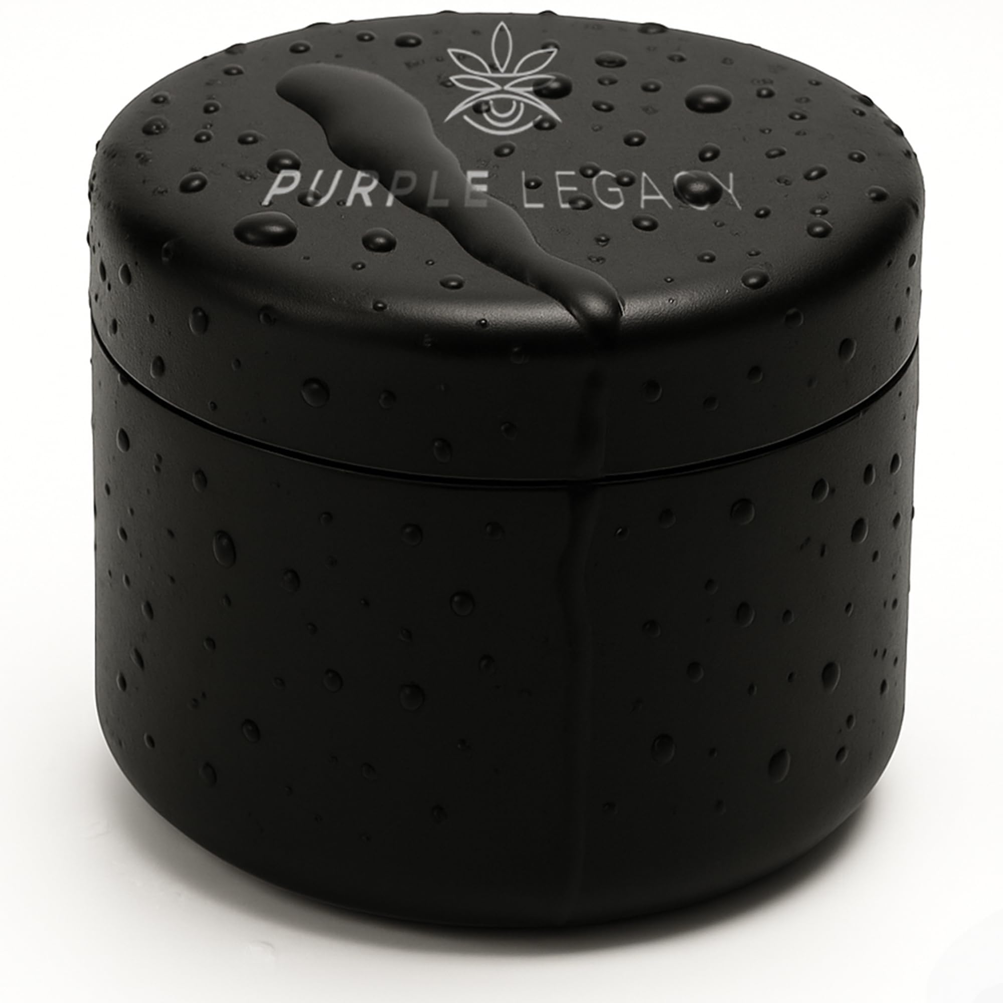 Purple Legacy Black Large Premium Container Made Of Aluminium Tin, Waterproof, Airtight, Diameter 63 X 45 Mm, Uv Light Protected, Odourproof (Black Large)