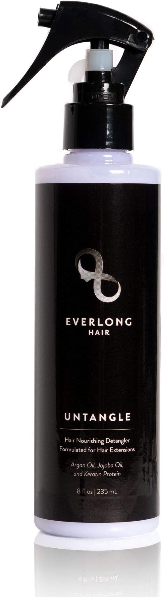 - everlong Untangle Leave-in Conditioner Detangler Spray for Hair Extensions & Wigs, Infused with Keratin Protein, Argan and Jojoba Oil, Safe for All Hair Types including Human, Synthetic