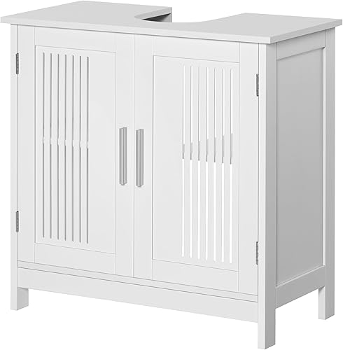 Miniatura 8 de Gabinete de Almacenamiento para Lavabo de Pedestal con 2 Puertas, Gabinete de Baño Bajo el Lavabo con 2 Puertas y Estante, Gabinete Bajo el Lavabo