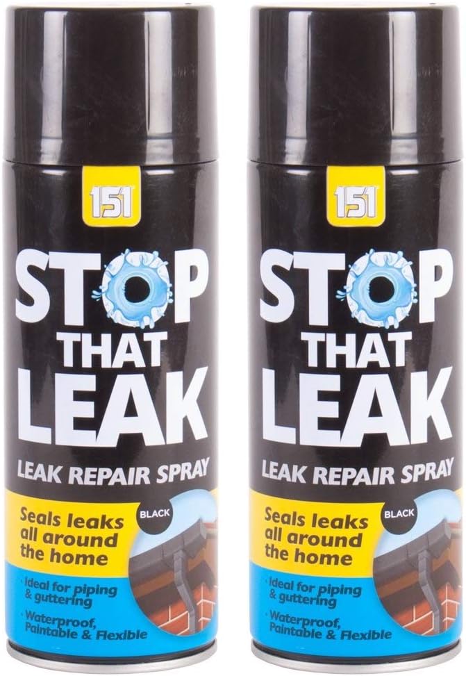 Spray Mastic Instant Leak Stop Spray N Seal for Roofs, Gutters, Pipes 200ml Black : Amazon.co.uk
