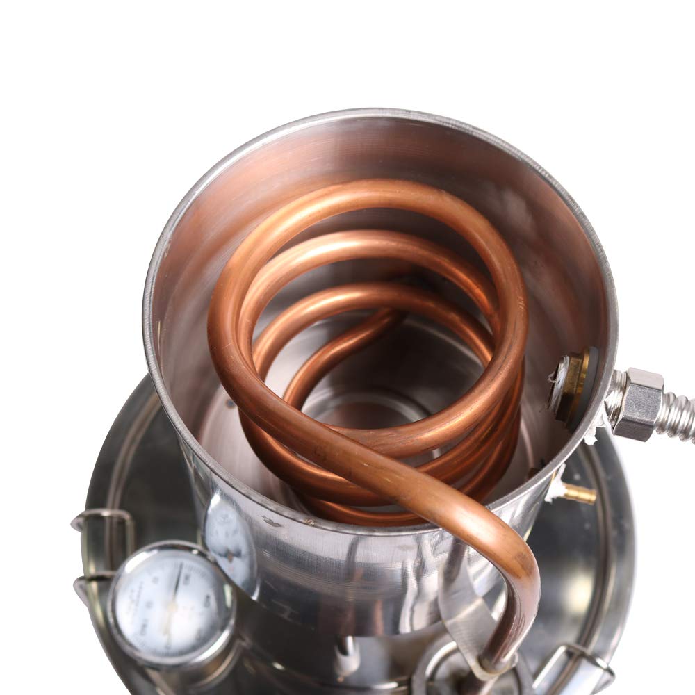 Alambique Para Destilación Casera -recipientes, Serpentín - Para La Destilación De Alcohol, Vino, Aceites Esenciales (13Gal/50L)