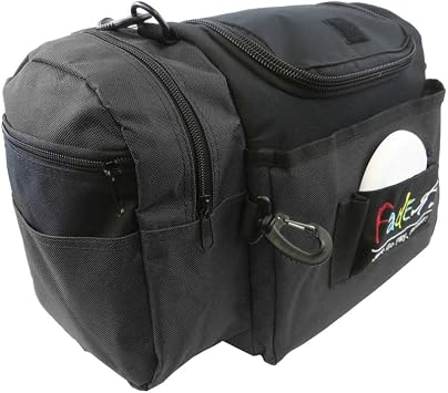 Mint Discs Fade Gear Crunch Box Disc Golf Bag | Black | حقيبة جولف قرصية للمبتدئين | سعة قرص 14+ | خيار حزام الكتف والحزام