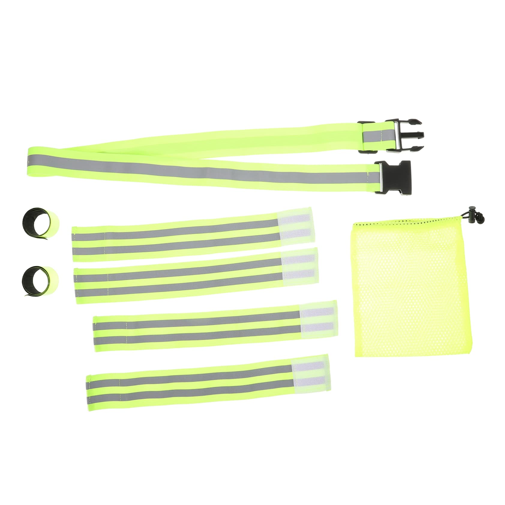 Hemobllo Ceinture Réfléchissante Ajustable pour Course de Ceinture Brassards Anneaux de Rangement Visibilité Optimale Cyclisme Randonnée