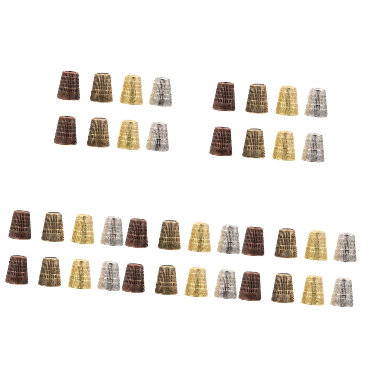 NUOBESTY 5 Sätze Nähwerkzeuge Pädiprotect Schutz Retro-cade Pinnnadel Stiften Stickerei-handwerkswerkzeug Fingerhut Zum Handquilten Wendewerkzeuge Zum Nähen DIY Fingerhut Metall 8 Stück * 5