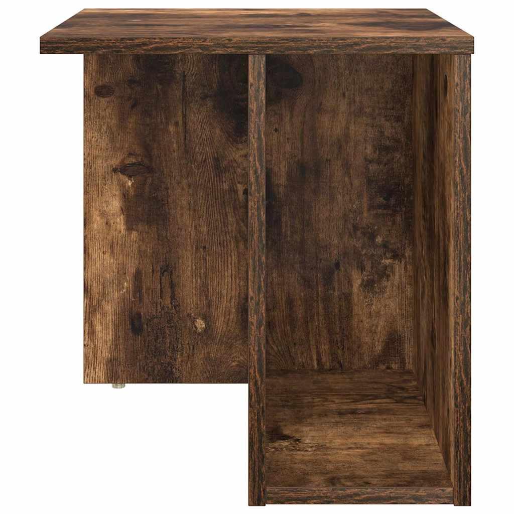 Beistelltisch Geräucherte Eiche 37 x 32 x 40 cm moderner Nachttisch aus Holzwerkstoff Kleiner Couchtisch mit Ablagefach für Wohnzimmer und Schlafzimmer Schlichtes Design