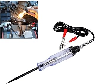 Hlyjoon Auto 6V 12V 24V DC Car Truck Voltage Circuit Tester Car Test VoltMet Long Probe Pen Light Bulb Voltage Tester Current Tester Electrical Wire Circuit Tester