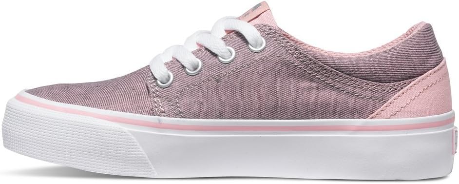 DC Unisex-Child Youth Trase TX SE Skate Shoes, Pink/White, 6.5 M US Big Kid