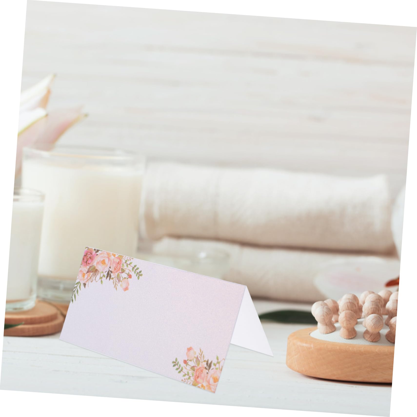 STOBAZA 3 Sätze Hochzeit Tischkarten Mit Blumenmotiven Beschreibbare Platzkarten Für Hochzeitsdeko Und Feiern Für Rustikale Hochzeiten Und Partys 50 Stück * 3