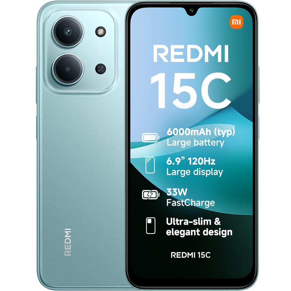 Xiaomi Redmi 15C - 256GB Storage - 4GB RAM - 6.9" Display - Mint
