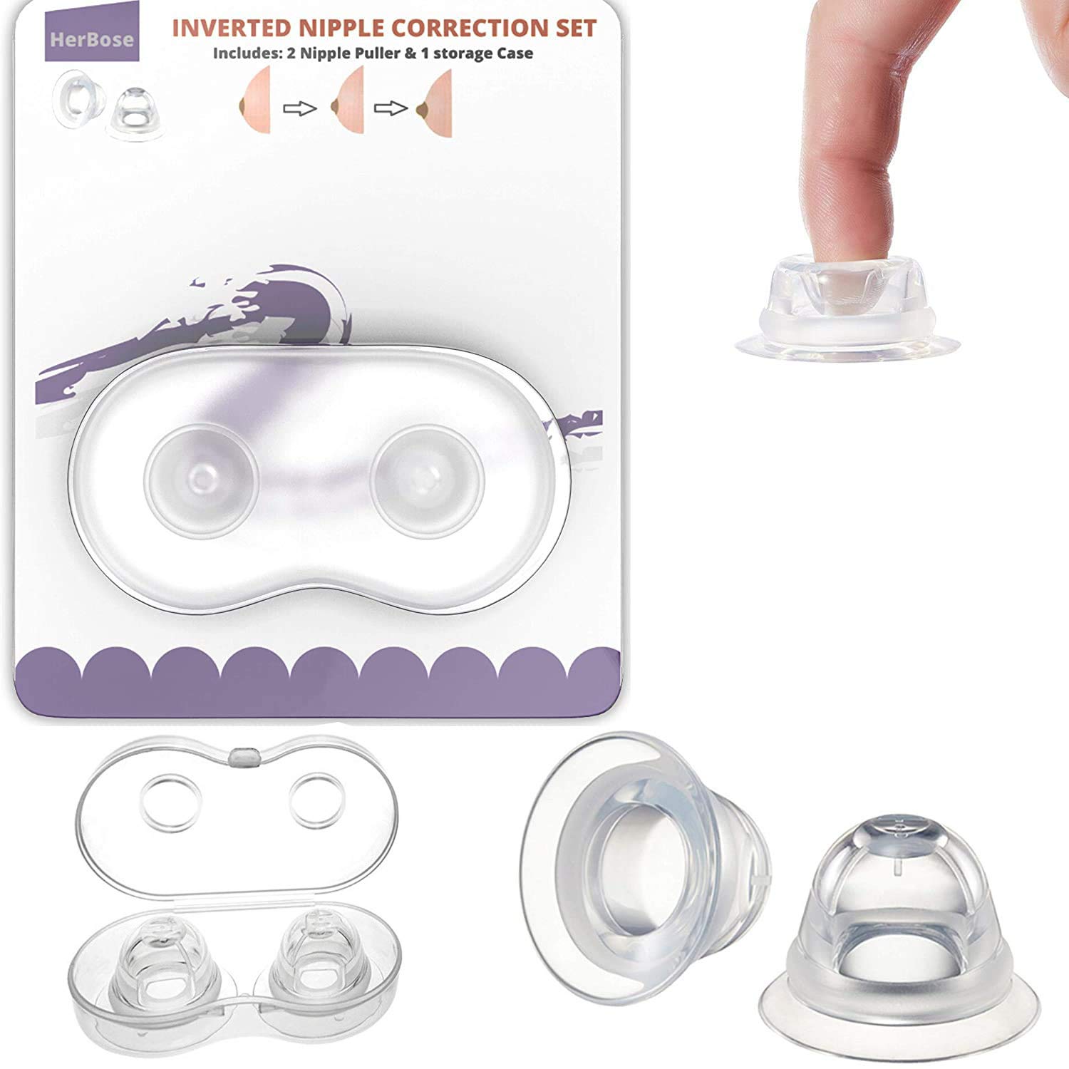 Breastfeeding Nipple Shield Enhancer Pair Nip Puller Enhancer for