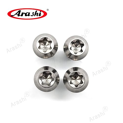 Miniatura 2 de Arashi Tornillos universales para montaje de motocicleta, tornillos de aleación de titanio M8x25mmx1.0.984 in paso hexagonal Allen Socket Head Pack