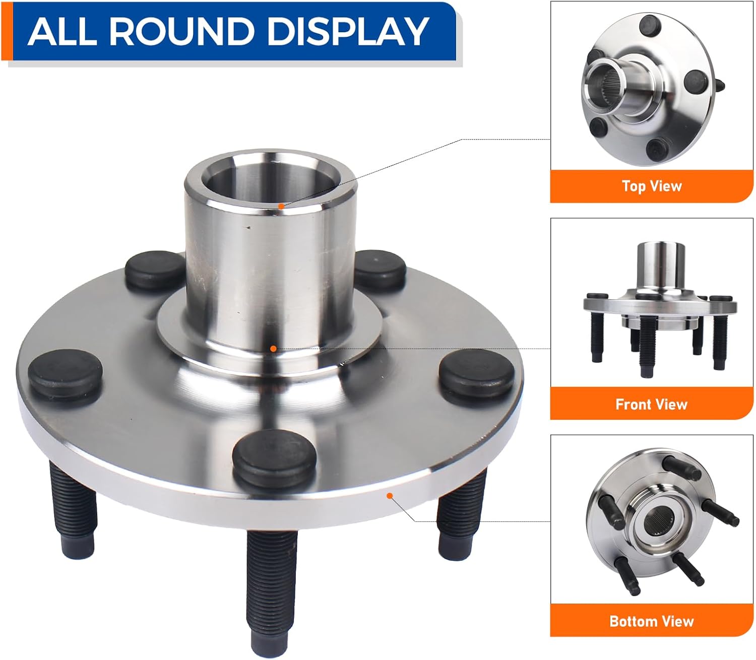 parod 2pcs 518517 front wheel hub & bearing assembly fit for ford edge/lincoln mkx 2007-2010,5lugs