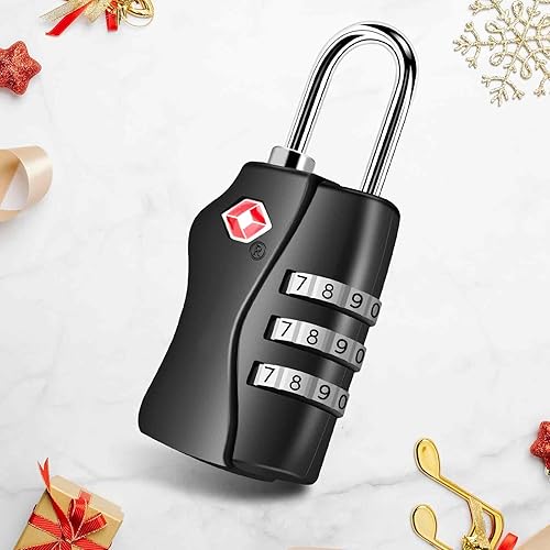 Cerraduras de equipaje aprobadas por la TSA, cerradura de cable de viaje combinada, candados reiniciables de 3 dígitos, candado sin llave aceptado