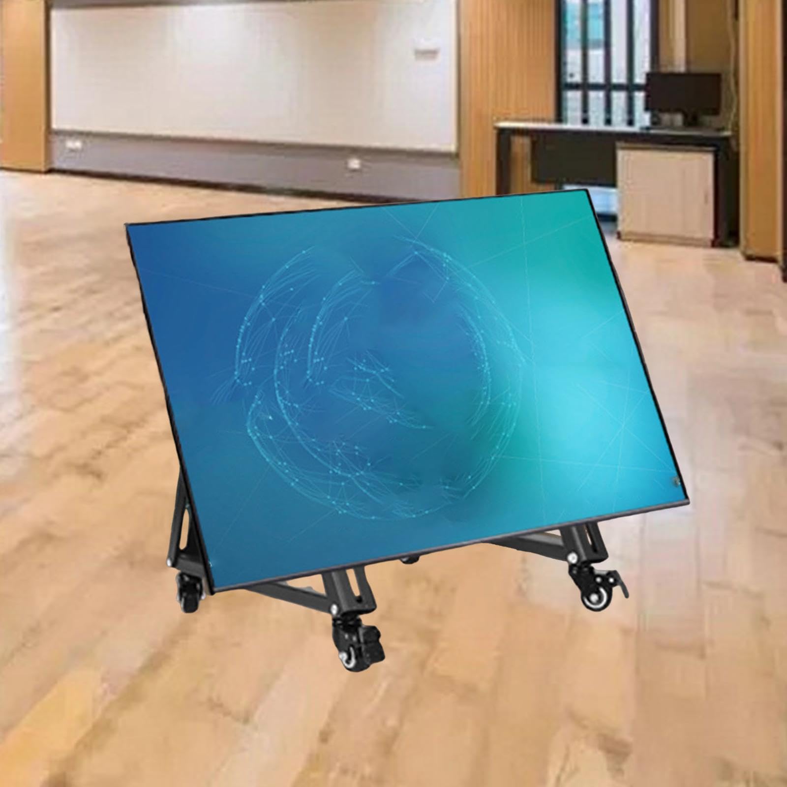 Support TV Roulant réglable avec roulettes Profil Bas pour Une visualisation optimale Support TV Mobile Robuste pour Le Divertissement à Domicile Convient aux écrans Larges Solution d'affichage