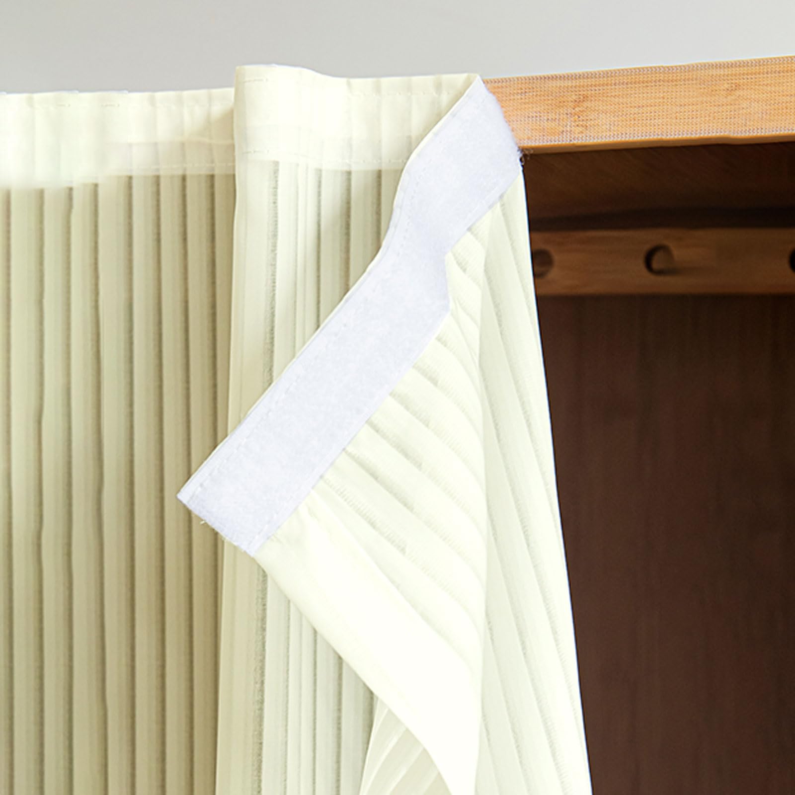 Wansiman Privacy Curtains for Storage Cabinets, Bedroom, Living Room, Kitchen & Bookshelves - Dustproof, Wardrobe & Under Sink