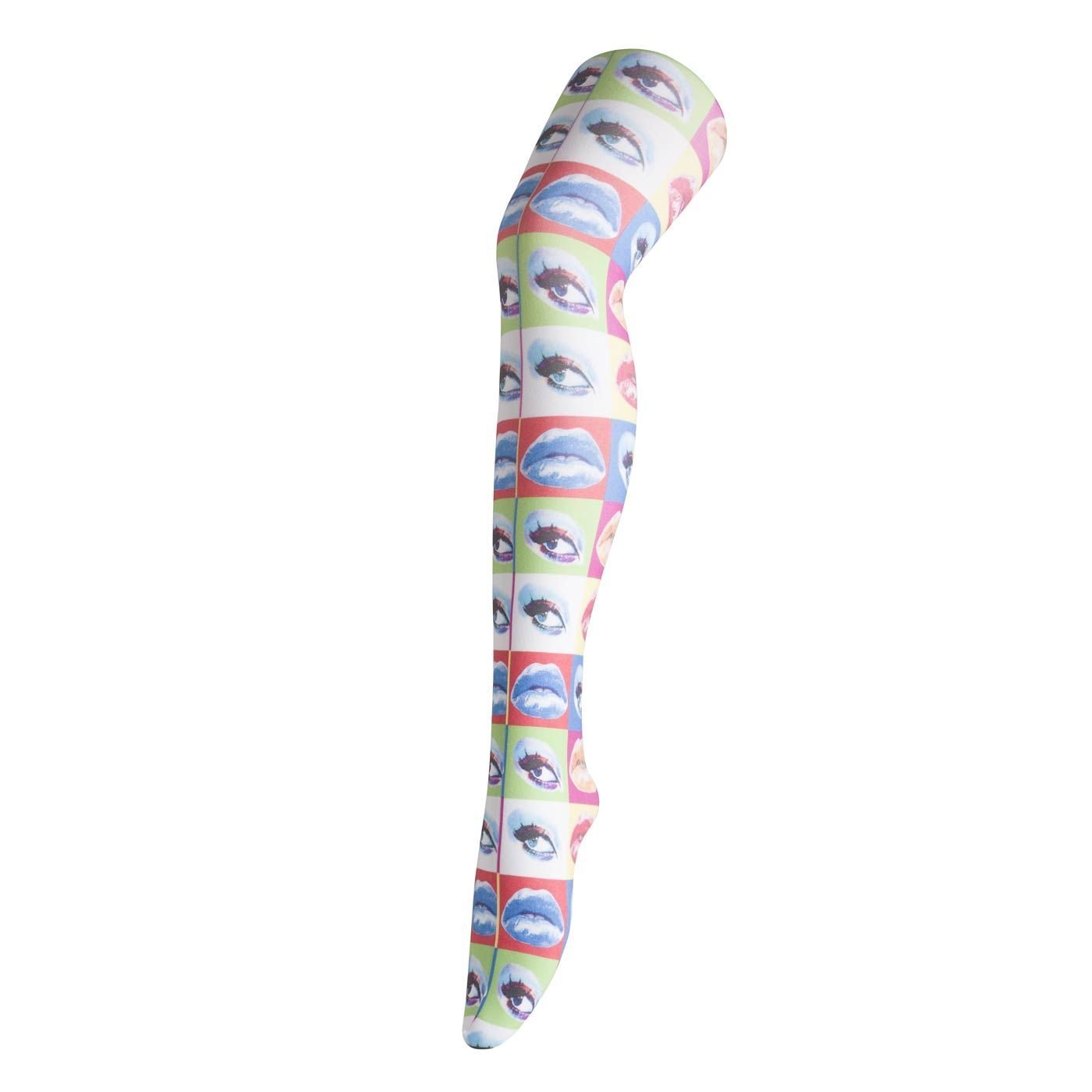 Flirt Women's Mixed / Eye And Lips Pattern Printed Tights