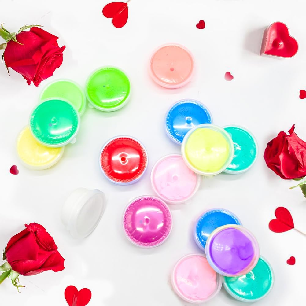28pcs Butter Slime for Kids, Playdough Modeling Clay for Valentines Day School Classroom Exchange Gift Party Favor Prizes