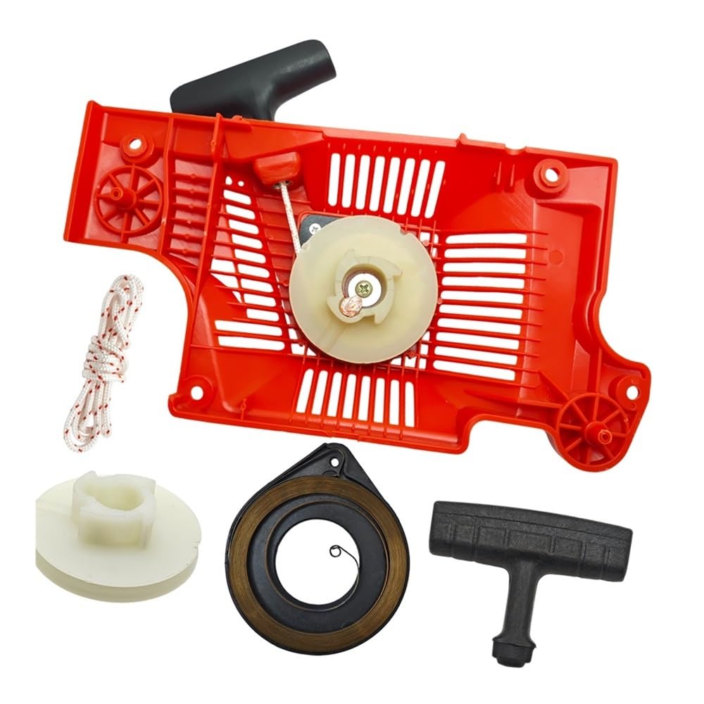 Absdougly One Color Starter Recoil Assembly Pulley Handle Rope Service Kit Fit For 55 50 51 Chainsaw Replace Parts