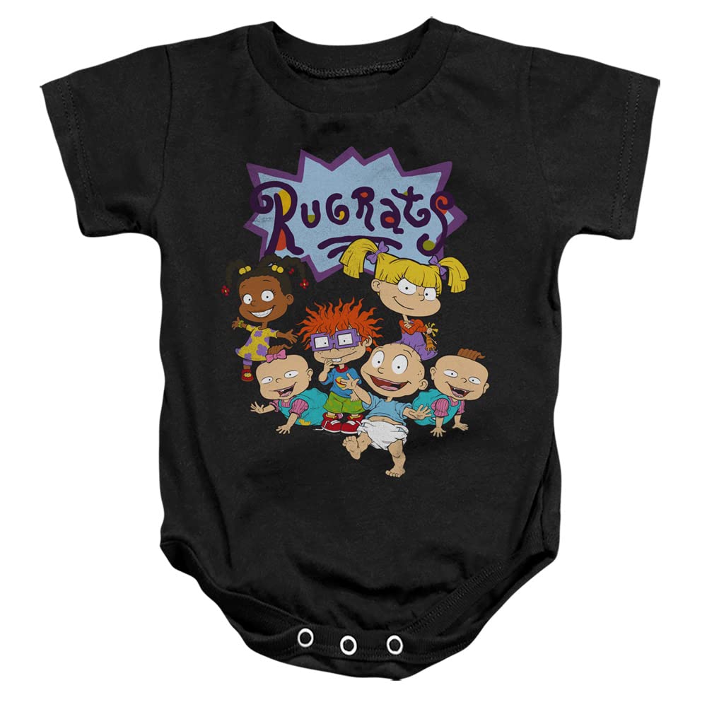 Popfunk Rugrats Group Unisex Infant Snap Suit for Baby - 24 Months - Black