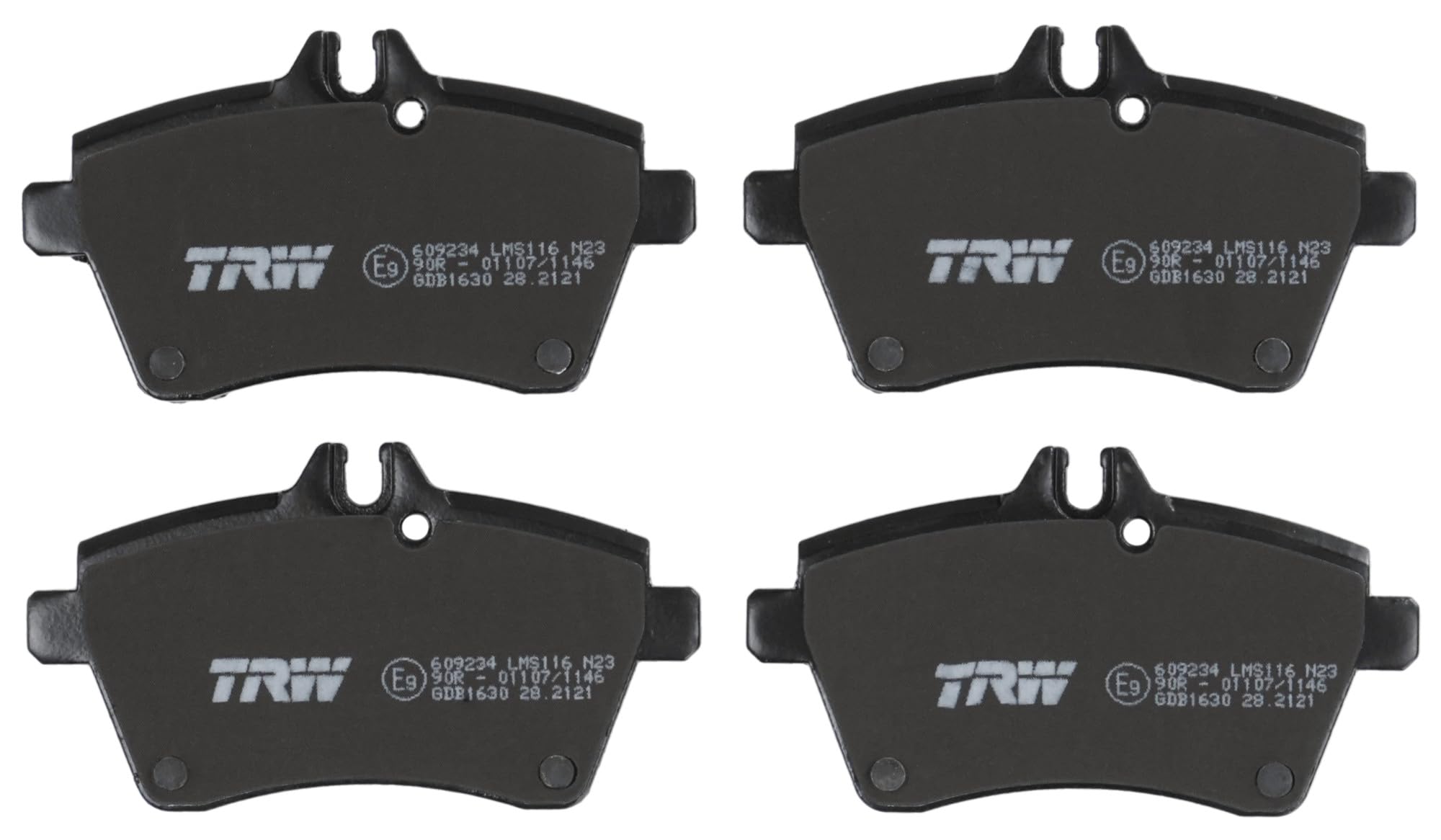 TRW GDB1630 Pastiglie Freno Set di 4 para Mercedes-Benz Classe A (W169) 2004-2012 Assale Anteriore e Altri Veicoli