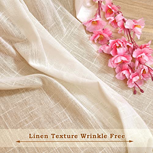 Image of HOMEMONDE Sheer Curtains for Living Room, Bed Room - Transparent Curtain Home Decor