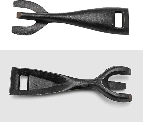 Miniatura 6 de VIKKSAER Plato de carne de hierro fundido de 10.2 pulgadas, plato chisporroteante con base de madera y agarre de placa caliente, placa de servidor