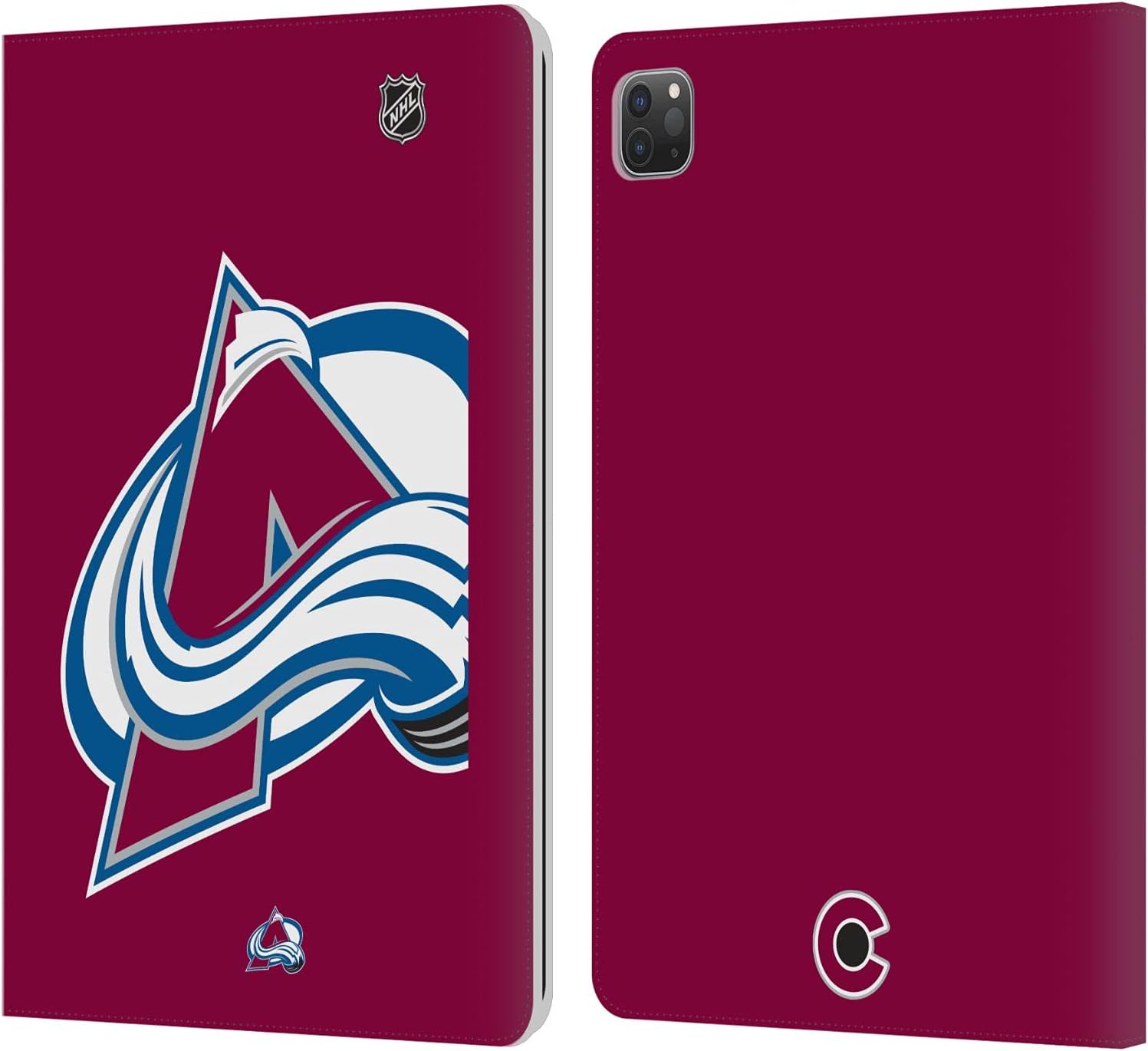 Head Case Designs Officially Licensed NHL Oversized Colorado Avalanche Leather Wallet Case Compatible with Apple iPad Pro 11 2020/2021 / 2022
