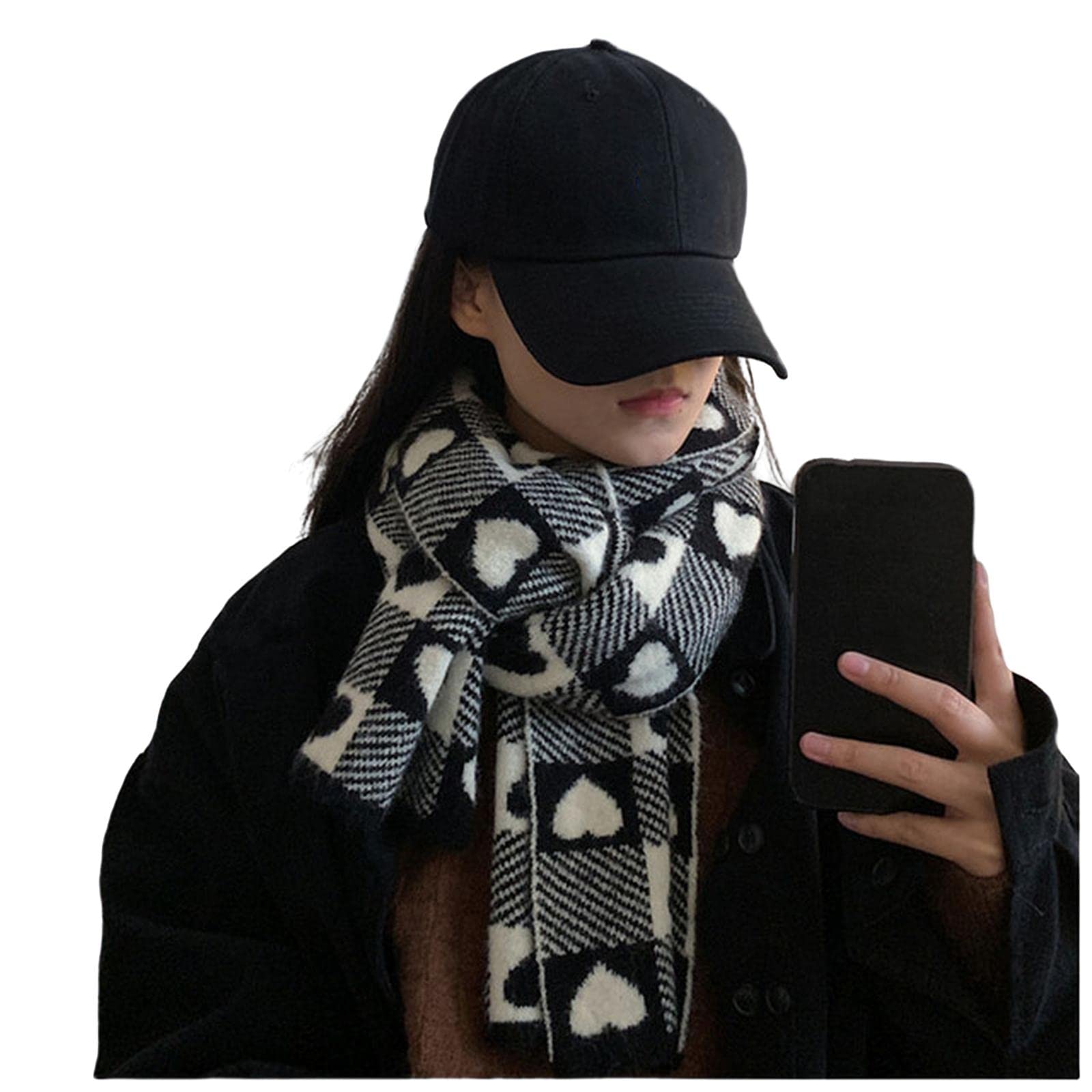 MOGSA Bufandas Mujer Bufanda Invierno Salvaje Otoño e Invierno Espesado Mantener Caliente Imitación Cachemira Largo Chal