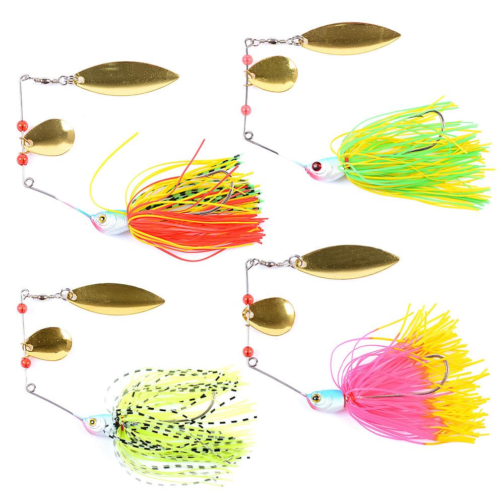 ★ スピナーベイト  ルアーセット バス フィッシング Amazon.co.jp: スピナーベイト 4個セット 5/7oz バス釣り用