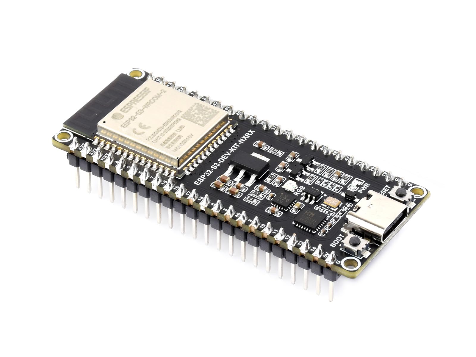 KLAYERS Kit scheda di sviluppo ESP32-S3-N32R16V, flash da 32 MB e RAM PStatic da 16 MB, integra 2,4 GHz Wi F (802.11 b/g/n) e blue-T, comoda interfaccia USB-C con ponte USB-to-UART integrato, con