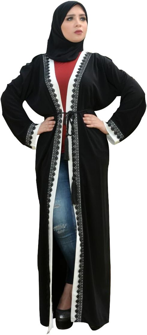 teba Muslim Women's Dress Pure Egyptian Crepe Abaya Set Islamic (Rania)