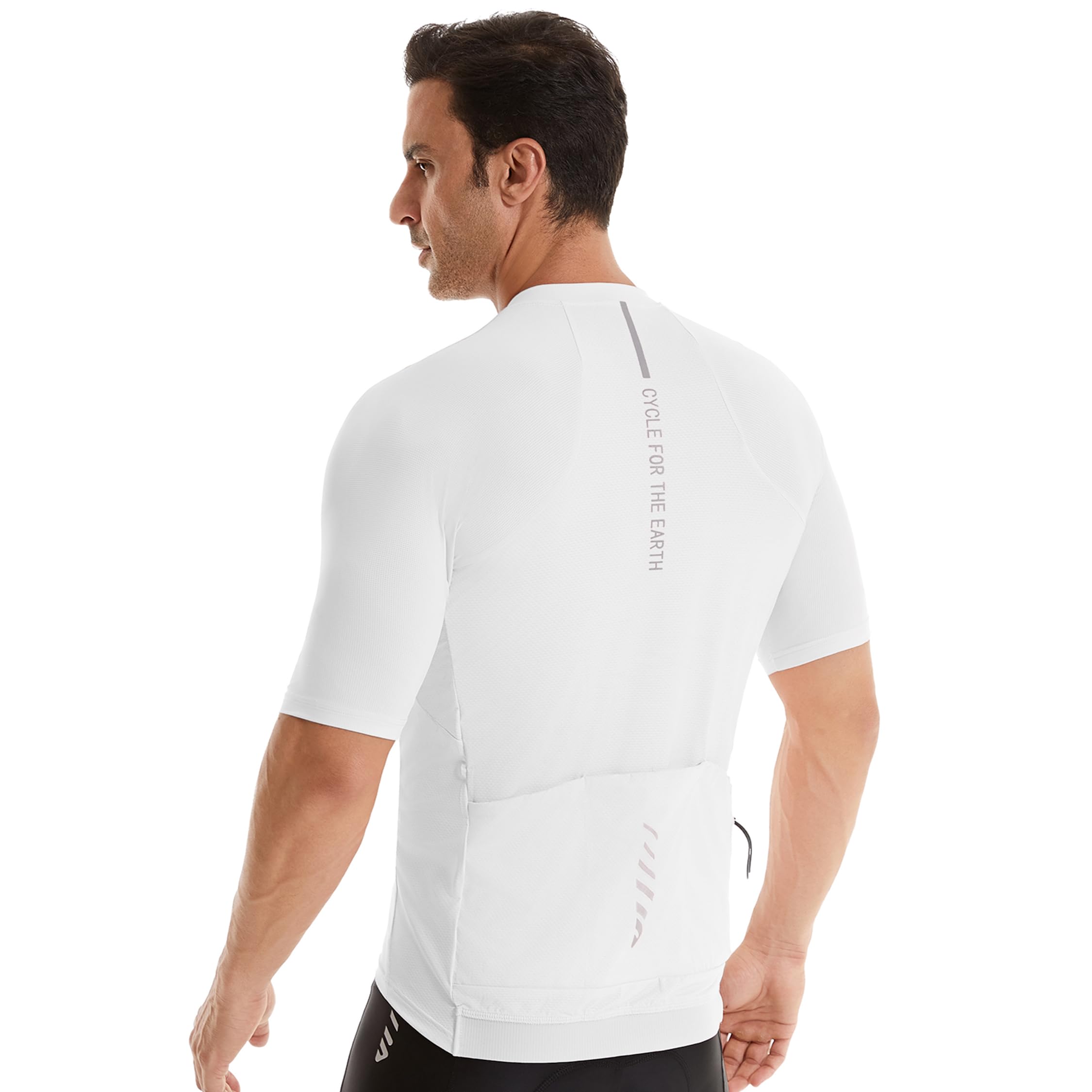 Wulibike Maglia da Ciclismo Camicia da Ciclista Uomo, Maglia da Ciclismo su Strada Uomo, Tasche, Traspirazione dell'umidità