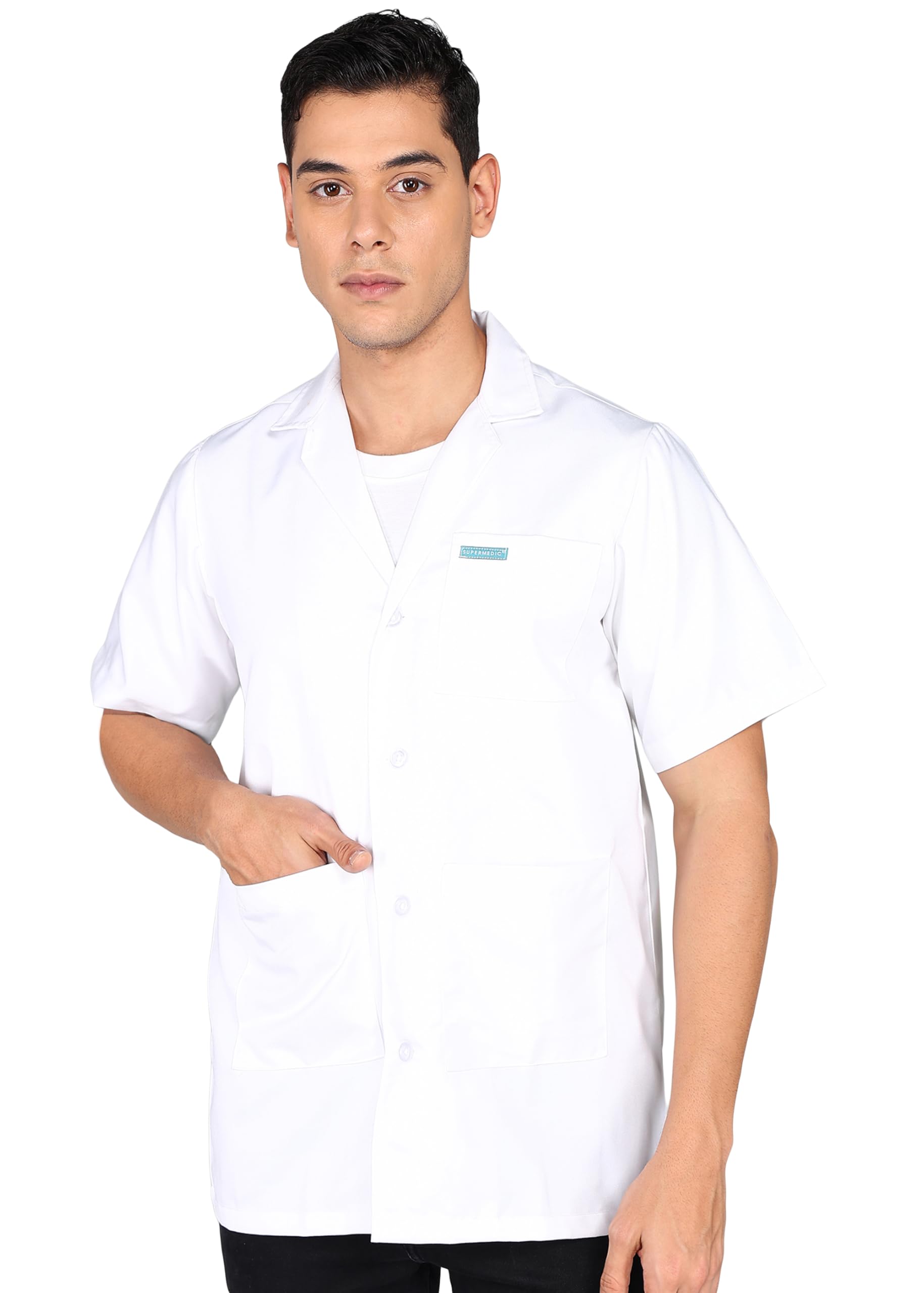 Supermedic Mens Labcoat, Short Sleeve, Ideal for Doctors & Healthcare Professionals, 4XL (B0D156ZQ4V) Amazon Price History, Amazon Price Tracker