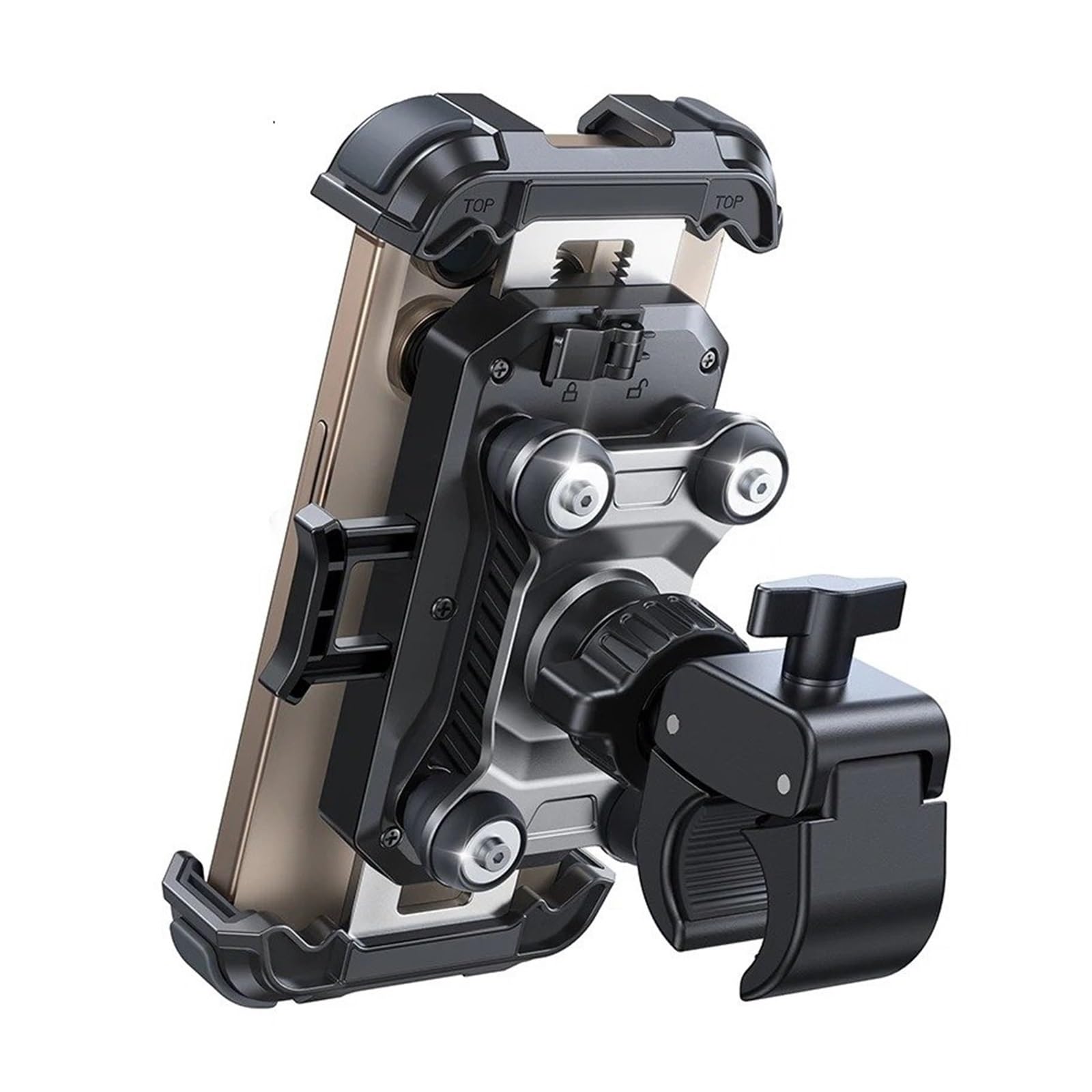 Soporte Móvil Moto Soporte para Teléfono Motocicleta Antivibración para Manillar Bicicleta 4,7 A 7 Pulgadas