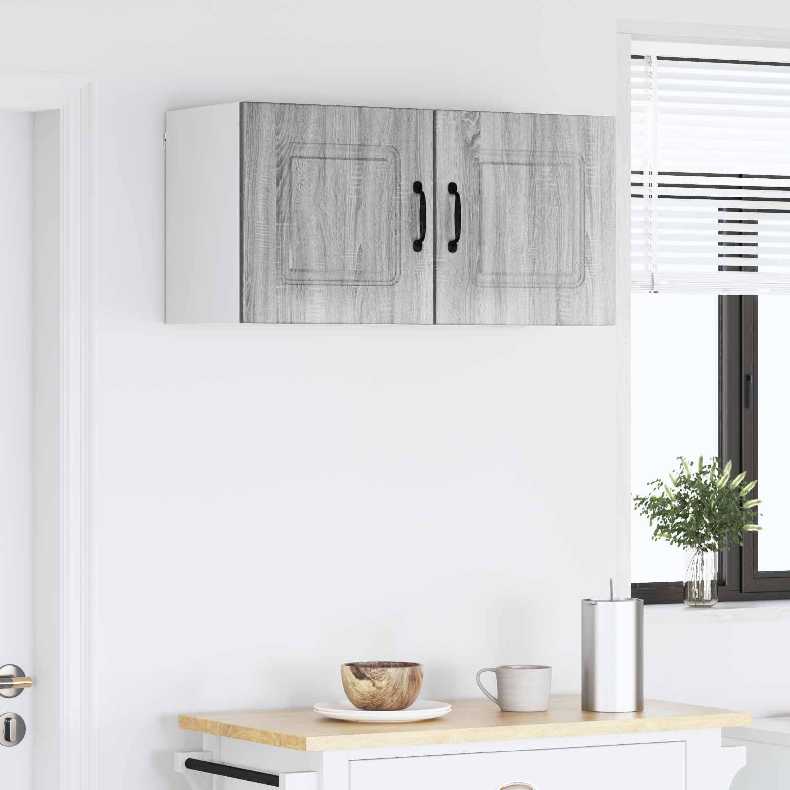 Küchenschrank Kalmar 2 pcs Graues Sonoma 40 x 31 x 40 cm Holzwerkstoff Küchenzubehör mit Stauraum für Moderne Küchenorganisation