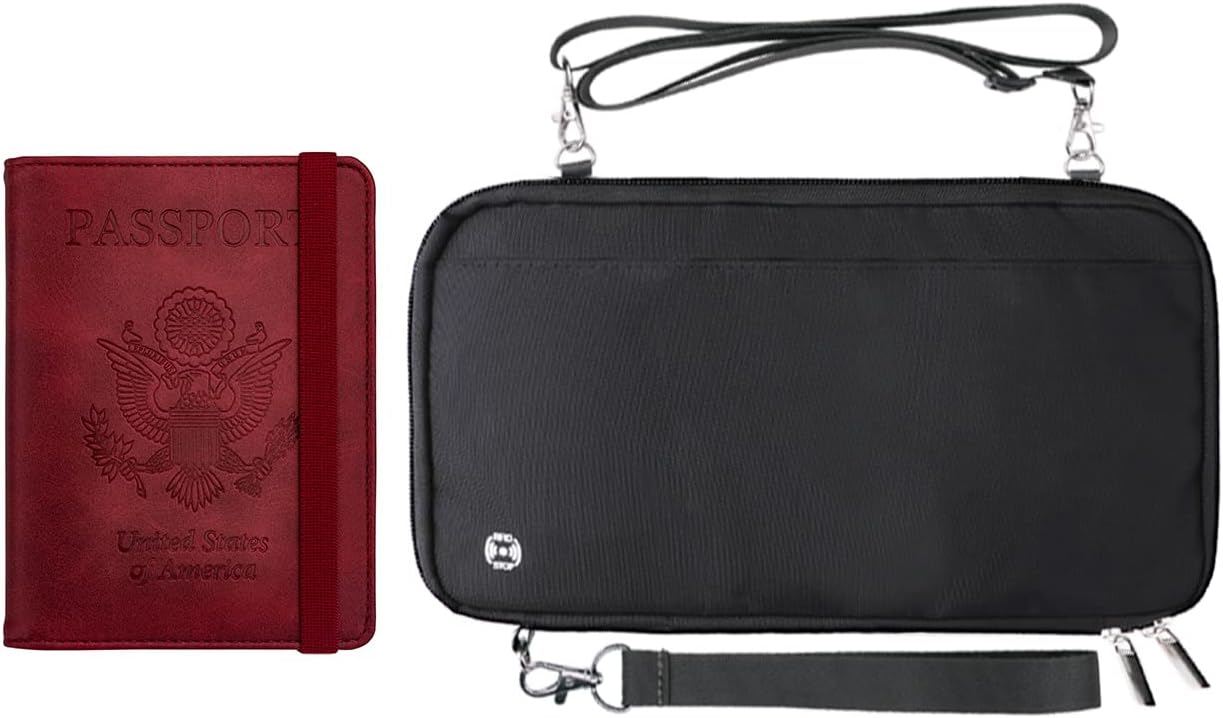 Travel Accessories Bundle: Passport Holder & Family Travel Wallet