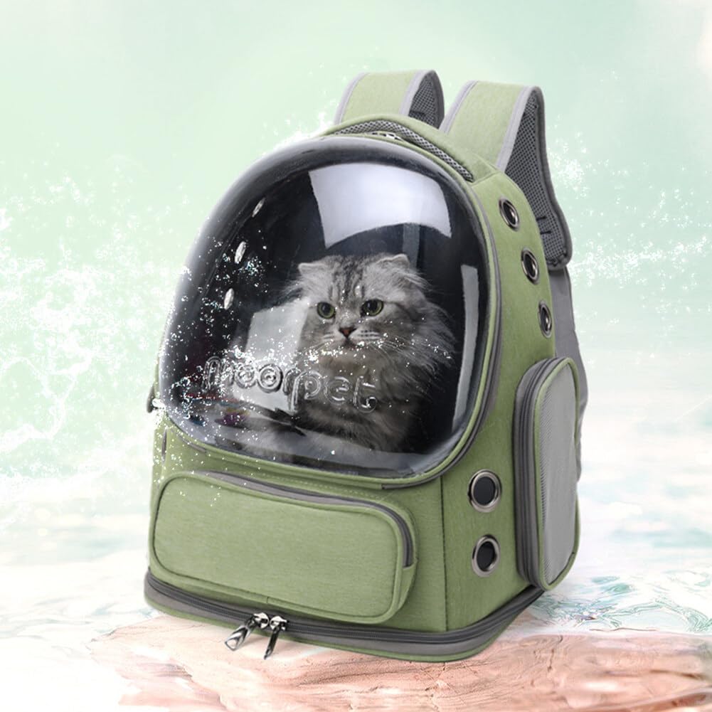JAWSEU Hunderucksack Katzenrucksack, Tragbar Transport Rucksack Reisen Tragetasche für Haustiere, Ventilierte Transparente Katzenrucksack, Transporttasche für Haustiere Reisen Atmungsaktive Rucksack