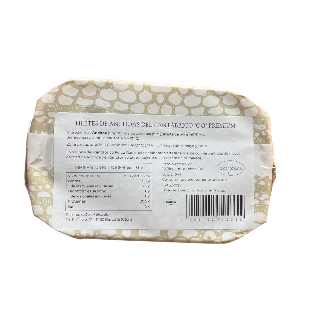 Anchoas del cantabrico 00 premium, Felisa Gourmet