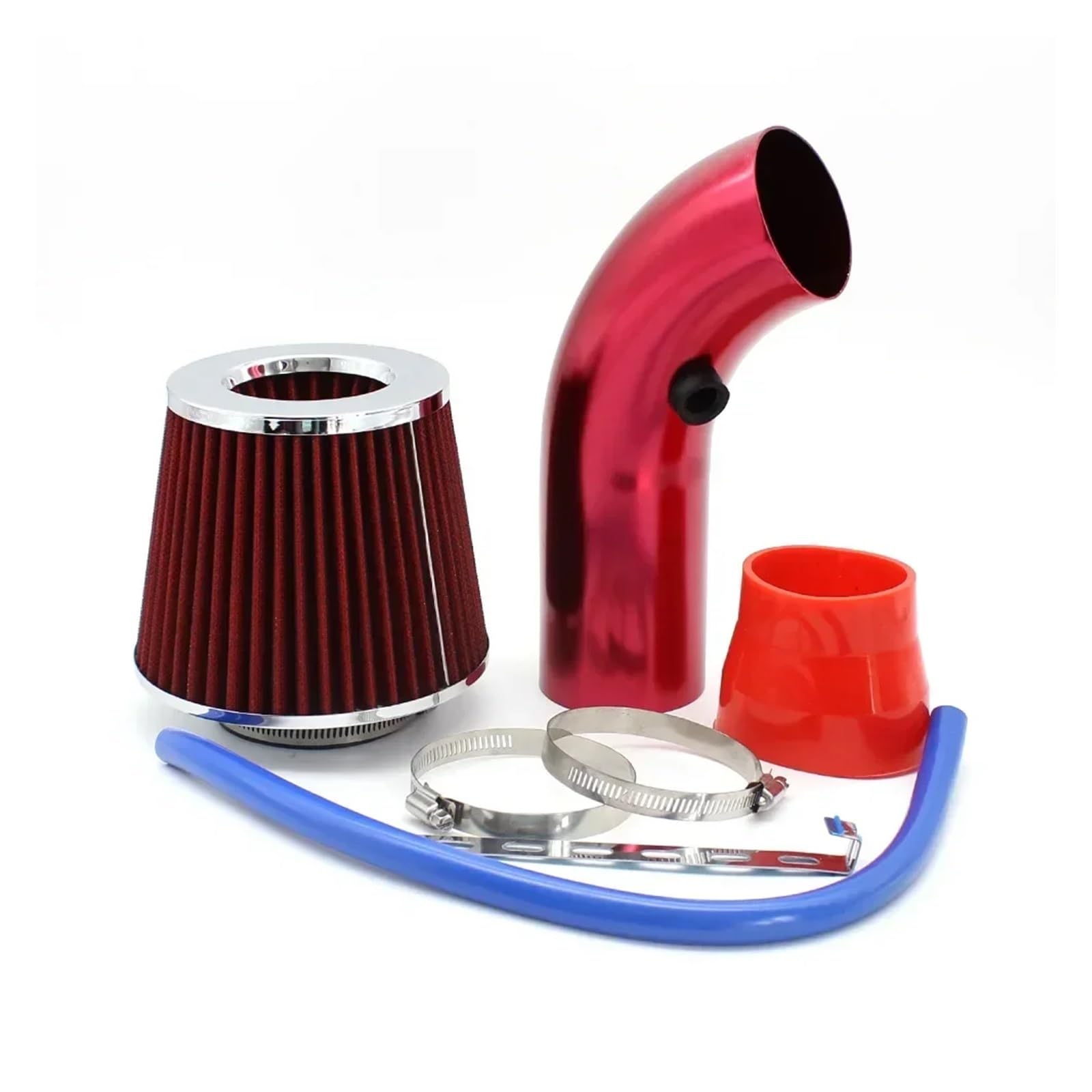 Filtro De Aire Universal Modificado Alto Flujo para Coche, Filtro con Cabeza Seta, Kit Tubo Entrada Frío Invierno Reacondicionado 76mm Filtros Auto