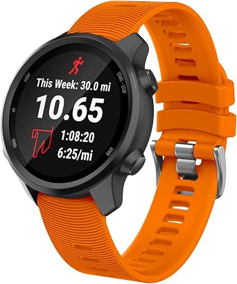 ISABAKE 20mm Watch Band for Garmin Forerunner 245 645/Vivoactive 3/Venu Sq | Silicone Forerunner 55/70/158/165/170/Vivoactive 5/6/Venu 2 Plus Strap