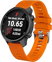 ISABAKE Soft Silicone Replacement Band for Garmin Venu Sq GPS Forerunner 245/245 Fenix 6s 20mm Comfortable Strap for Vivoactive 3 Music/HR Forerunner 645 Music