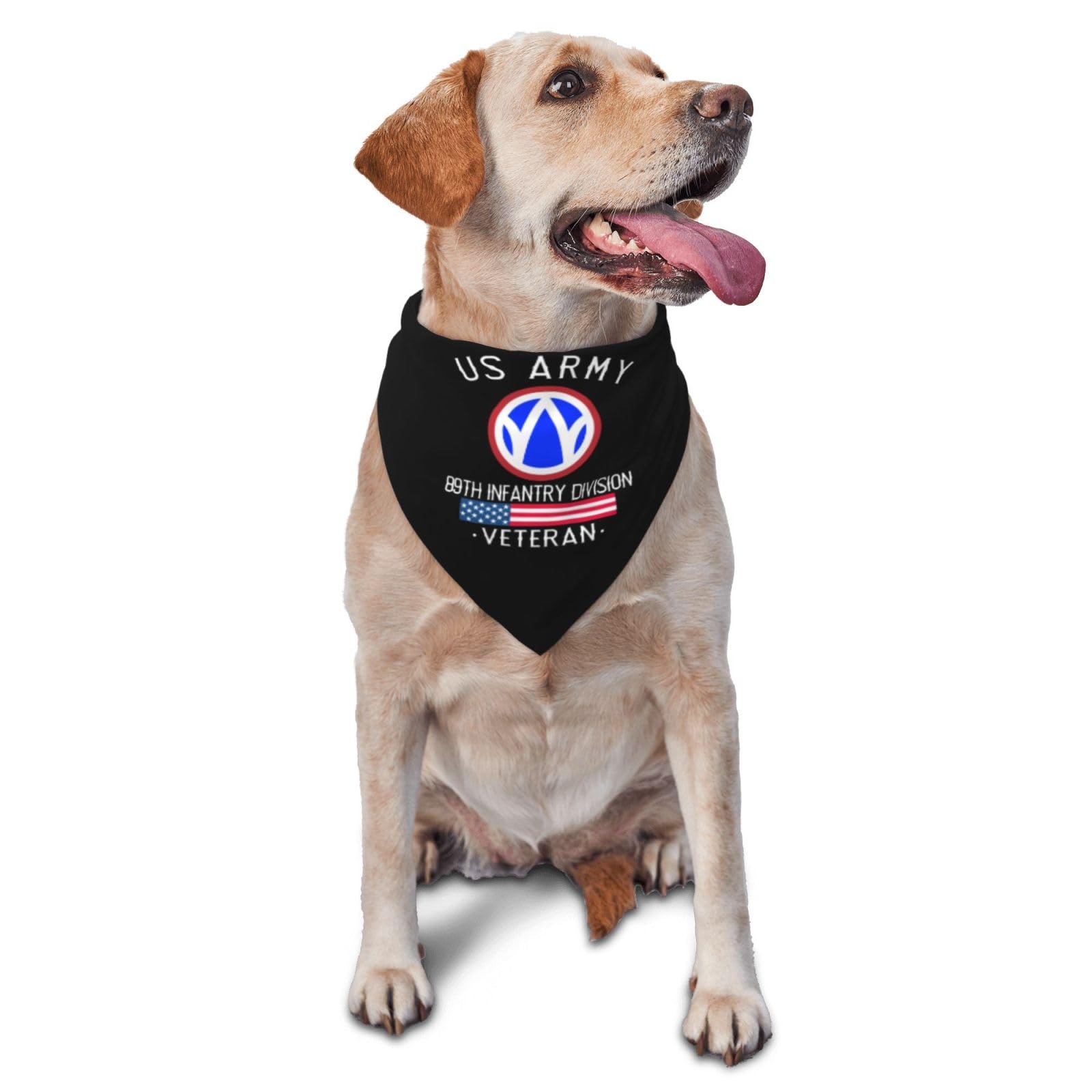 US Army 89th Infantry Division Veteran Dog Scarf Pet Bandana Cat Pet Bibs