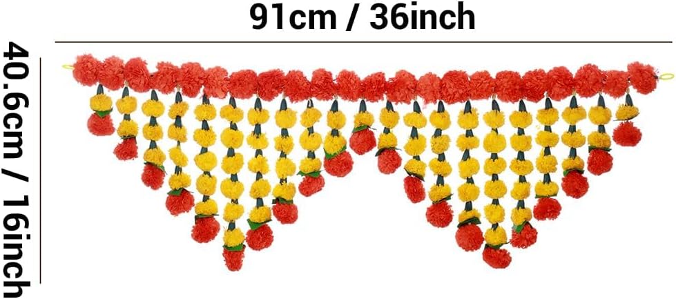Artificial Mogra Flower Garlands for Home Decor Wall Door Mandir Pooja Room Office Wedding Stage (Length 36 inch)